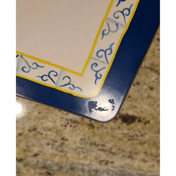 Delftware Past Times Vintage Set of 2 Place Mats England Table Mats - Picture 3 of 8